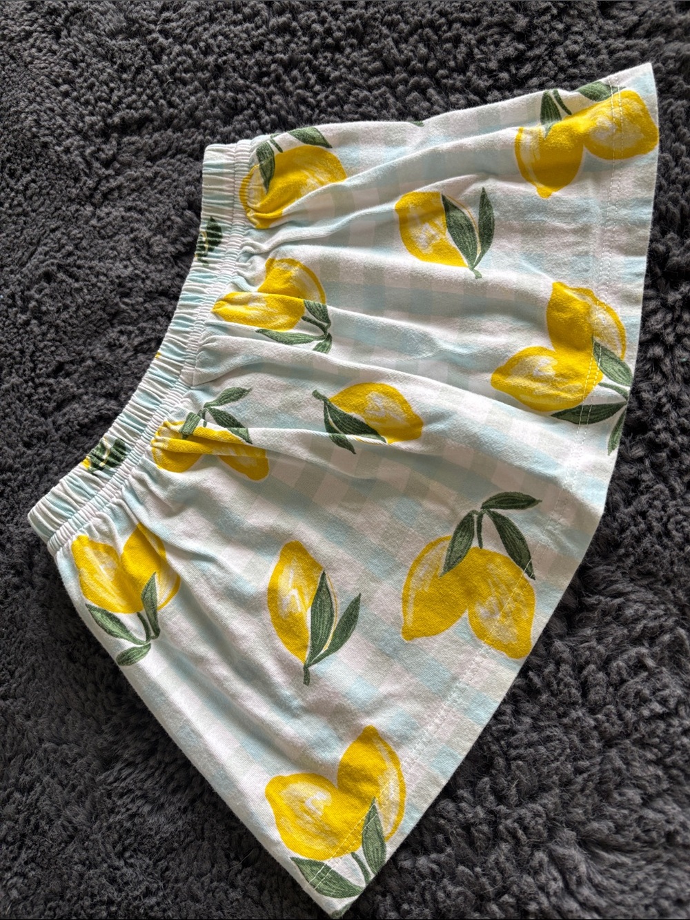 Carter's White & Yellow Lemon Print Girls Skort 2T
